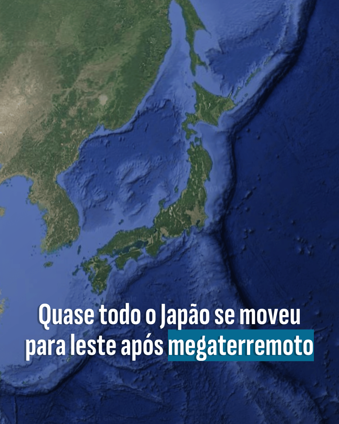 Quase todo o Japão se moveu para leste após megaterremoto
