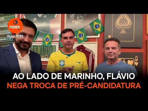 Ao lado de Marinho, Flávio nega rumores sobre troca de pré