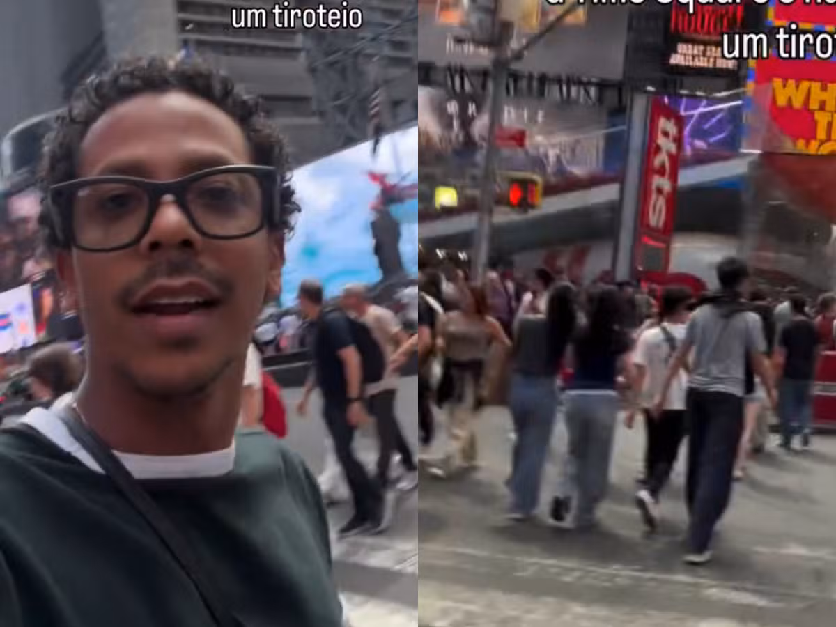 Rondoniense grava momento em que ouviu tiros na Times Square, em Nova York: 'Pensei que era um atentado'
