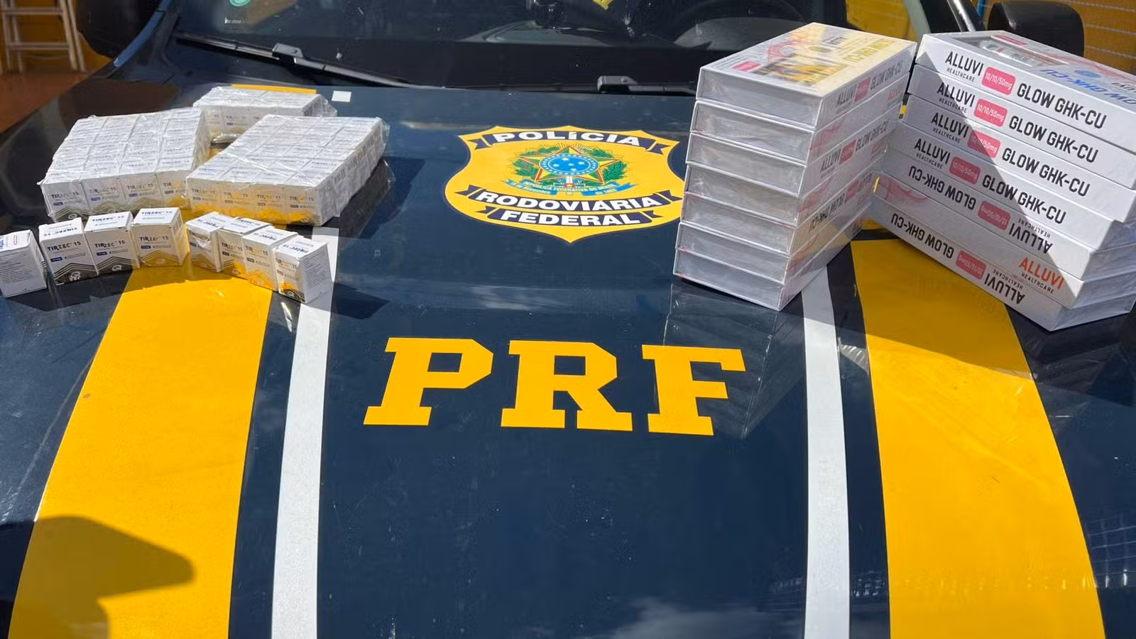 PRF apreende 256 ampolas de 'canetinhas emagrecedoras' transportadas ilegalmente em ônibus no PI