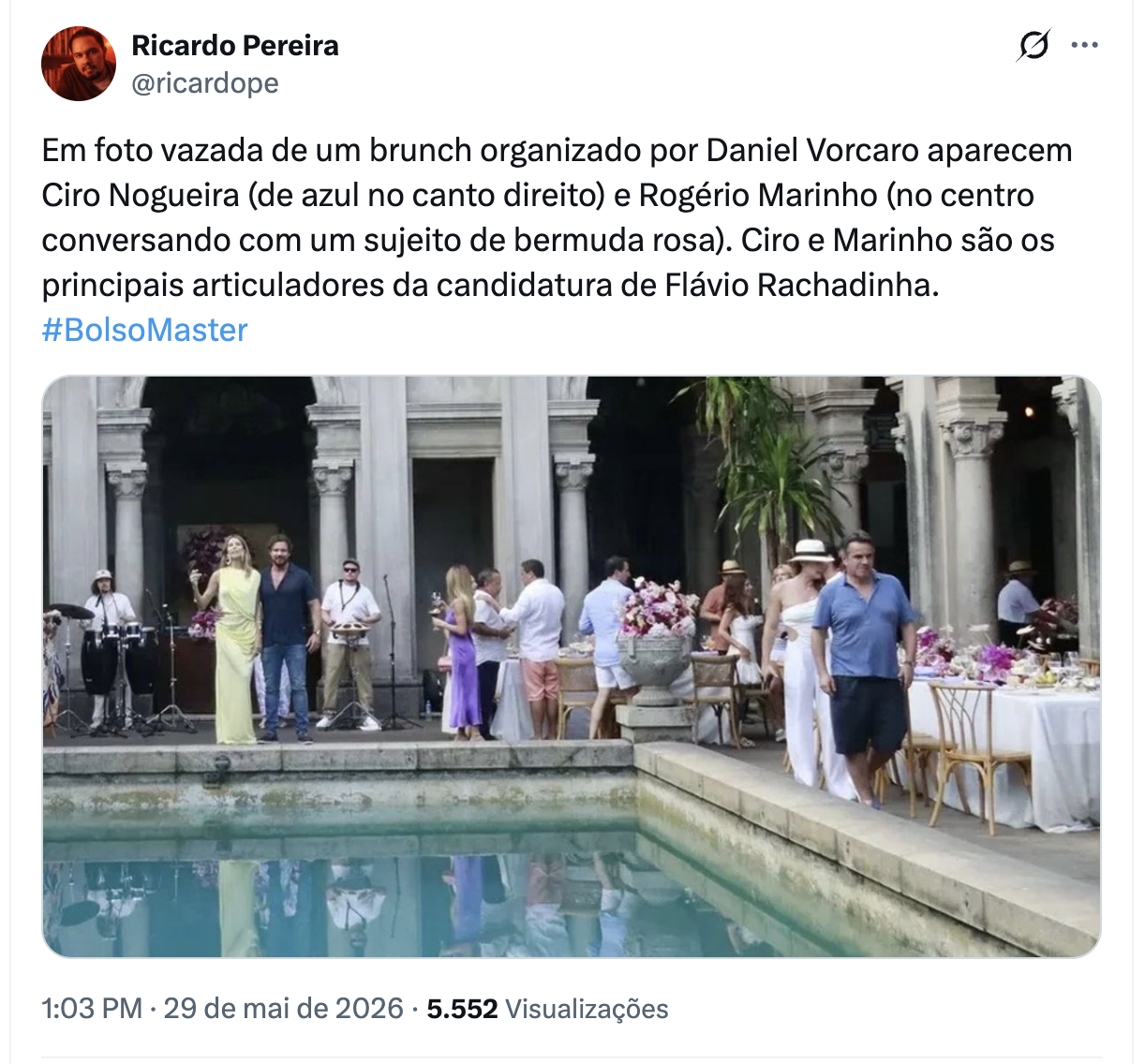 Mendonça manda remover posts que associam Flávio a Vorcaro e milícias