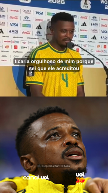 Meia da África do Sul explica o porquê se emocionou durante hino nacional